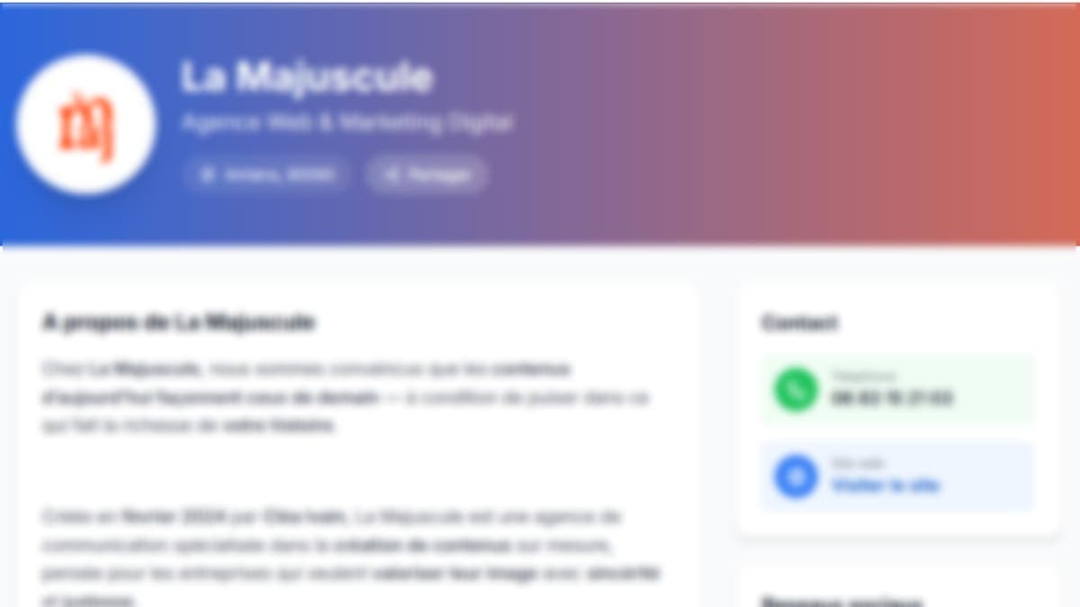 Exemple de fiche entreprise